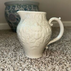 Vintage Belleek Ireland Creamware Pitcher